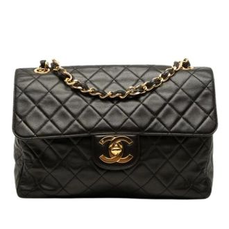 Chanel Pre-owned Quilted Crossbody Bag - Dames - Pre-owned - Zwart - Maat: ONE Size Leer