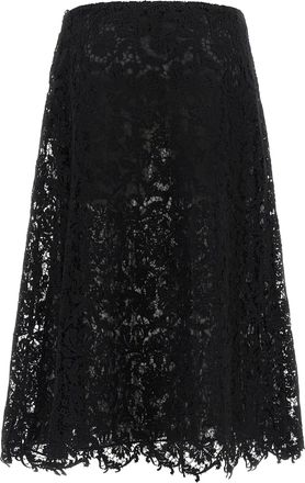 Fendi Macram&eacute; Lace Skirt - Black