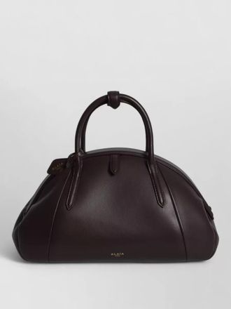Alaia sculptural leather tote bag top handles