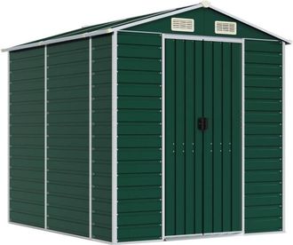vidaXL Caseta De Jard&iacute;n Verde 191x215x198 Cm Acero Galvanizado Vidaxl