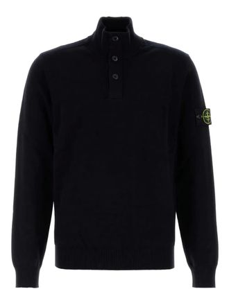 Stone Island high-neck sweater - men - Cotton - L - Blue