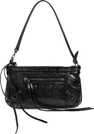 Balenciaga Le City Pouch On Strap - Dames - Schoudertassen - Zwart - ONE Size - Katoen - Tassen