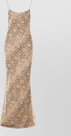 Andamane python-print tight-fit maxi dress