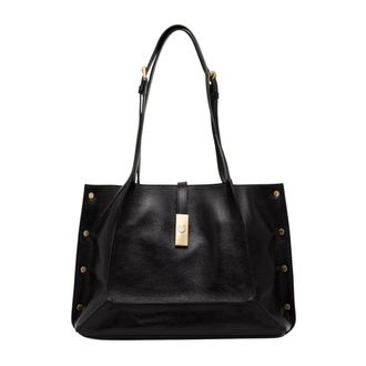 Pollini Tote Bag - Dames - Tassen - Zwart - Maat: ONE Size Leer