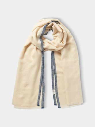 Me&K Cashmere Border-Stripe Scarf (78.5in/2m)
