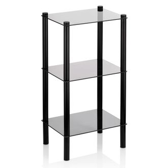 OEM Estanter&iacute;a De Ba&ntilde;o Kela Lars, Cristal/metal, Hasta 30 Kg, 40 X 30 X 76,5 Cm