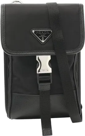 Prada Pre-owned Prada Saffiano Trimmed Re Nylon Phone Case Unisex D7MSR2PGY928SKSK