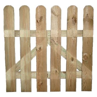OEM Cancello De Madera 100x80 Con Lamelles