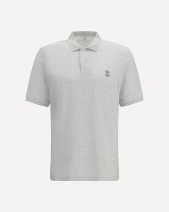 Brunello Cucinelli Polo in cotton jersey with short sleeves Male XXL