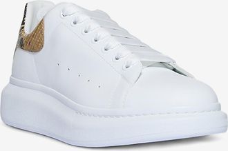 Alexander McQueen Glattleder-Sneakers mit Leder in Python-Optik Oversized