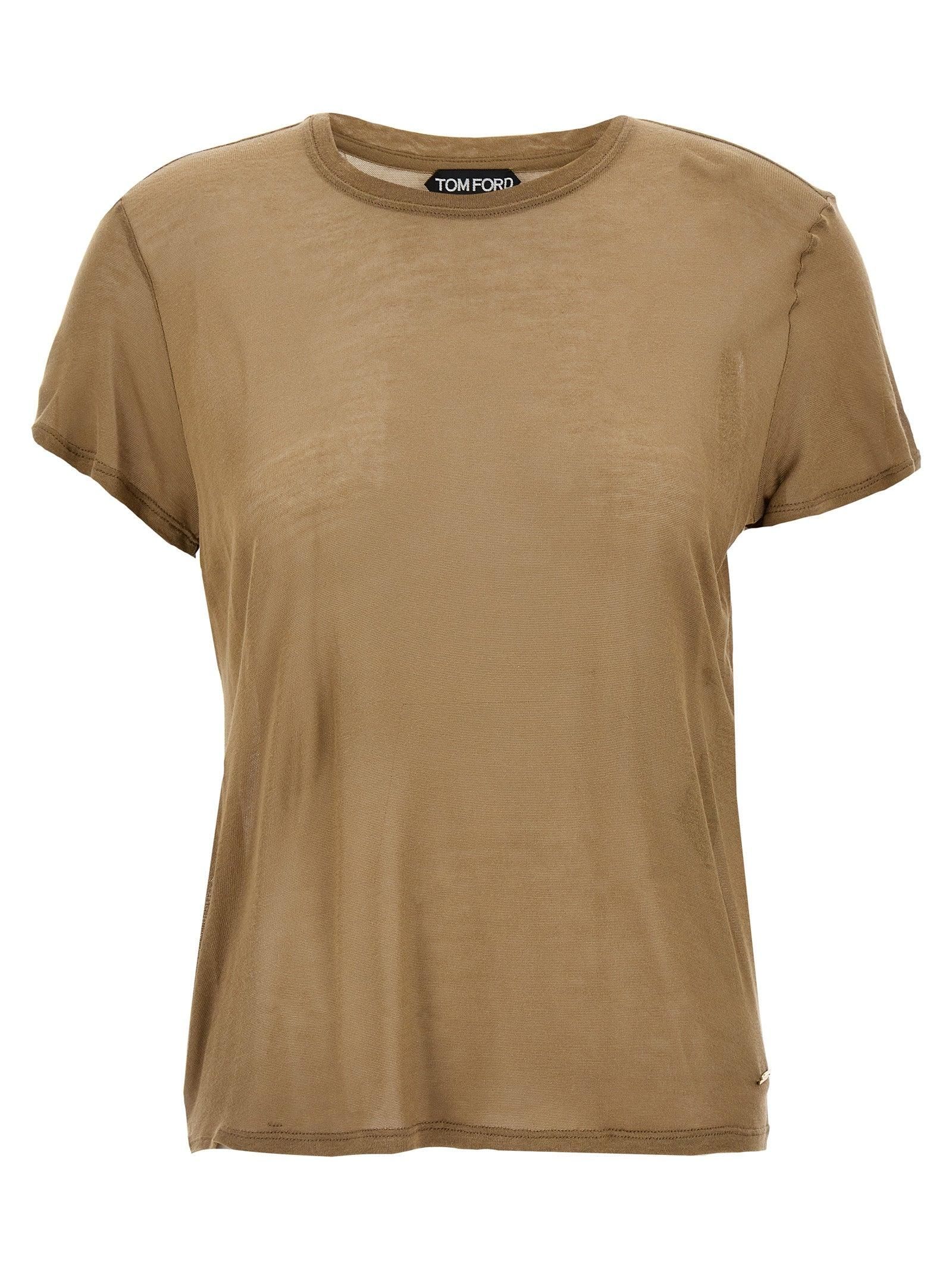Tシャツ・カットソー TOM FORD Woman T-Shirt Brown TSJ567JEX139 JB172 Women's Tom Ford T-Shirts - up to −81% | Stylight