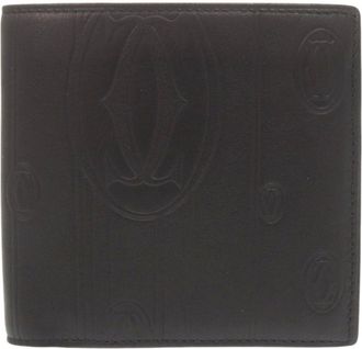 Cartier Black Leather Wallet (Bi-Fold) (Pre-Owned)