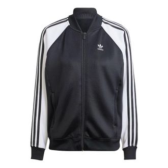 adidas (WMNS) adidas Adicolor Classics Oversized SST Track Jacket Black White IK4026