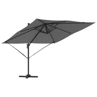 Berkfield Home Cantilever Roma Parasol Anthracite 286x285x265 cm Aluminium in Charcoal | Size: 286 x 285 x 265 cm