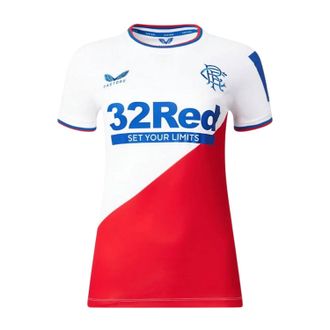 Castore Dames/Dames 2023 Rangers FC Weg-shirt (Wit, Rood)