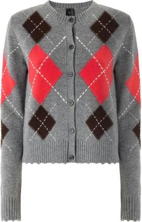 Pinko Cardiff Cardigan - Dames - Vesten - Grijs - XS - Nylon - Truien & Vesten