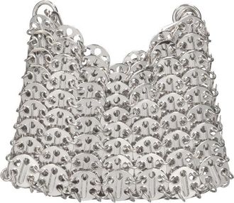 Paco Rabanne Silver Iconic 1969 Mini Steel Shoulder Bag