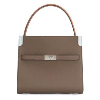 Tory Burch Tory Burch, Handbags, female, Gray, Size: ONE SIZE Radziwill Leather Handbag