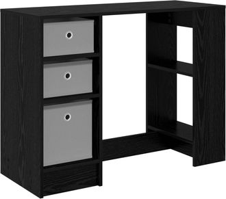 vidaXL Escritorio Roble Negro 100 X 40 X 75 Cm Madera De Ingenier&iacute;a Vidaxl