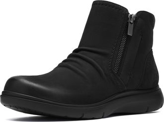 Clarks Womens Certina Ruby Ankle Boots, Black Leather, 8.5 Wide