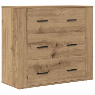 Berkfield Home Sideboard Artisan Oak 80x33x70 cm Engineered Wood in Brown | Size: 80 x 33 x 70 cm