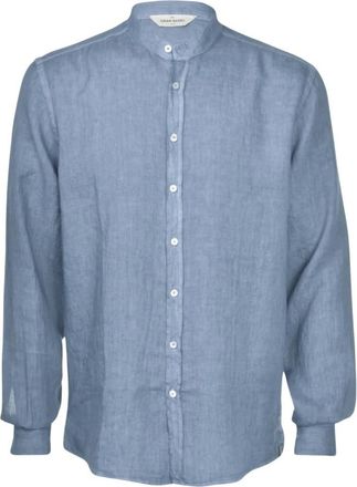 Gran Sasso Lange Mouwen Shirt - Heren - Casual Overhemden - Blauw - 2XL - Linnen - Overhemden
