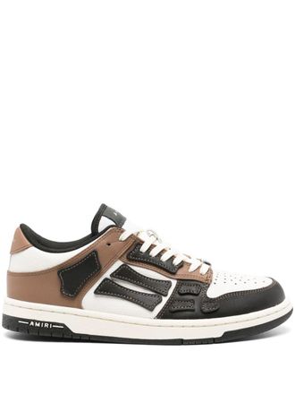 Amiri Skel leather sneakers - men - Calf Leather/Fabric/Rubber - 40 - Black