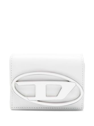Diesel 1dr tri-fold leather wallet - White