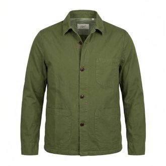 Bl'ker Gabardine Werkshirt - Heren - Casual Overhemden - Groen - 2XL - Katoen - Overhemden