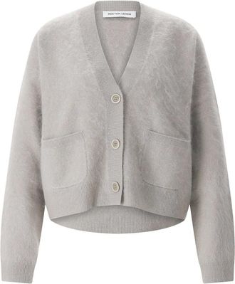 Iris Von Arnim Geborsteld Kasjmier Vest - Dames - Cashmere truien - Grijs - L - Kasjmier - Truien & Vesten