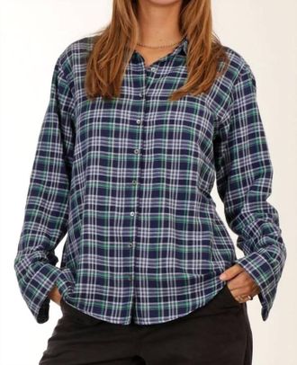 Xirena Womens Scout Shirt In Forest Blue Plaid