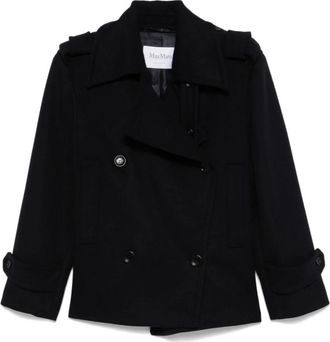 Max Mara Laveno Jas - Dames - Zomerjassen - Zwart - 2XS - Wol - Jassen