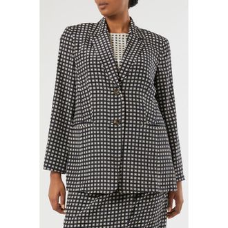 Marina Rinaldi Umano Silk Blazer in Midnight Blue at Nordstrom, Size 20W