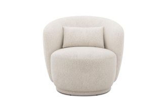 Castlery Avery Swivel Armchair Customized, (Performance Boucle) Cream, Spill-Resistant, 360-&deg; Swivel for Castlery Chairs, Beige, Ergonomic, Adjustable