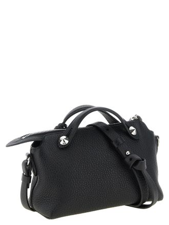 Fendi Calfskin Leather Top Handle Bag - Black