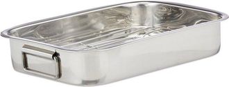 OEM Bandeja Para Asar Con Rejilla - Xl - Acero Inoxidable - Apta Para Horno - Apta Para Lavavajillas - Plateada