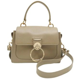 Chlo&eacute; Pre-owned Leren Crossbody Handtas - Dames - Pre-owned - Beige - Maat: ONE Size Leer