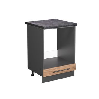 Vicco Armario Para Horno Empotrado Fame-line, Roble Dorado, 60 Cm, Et Antracita Vicco