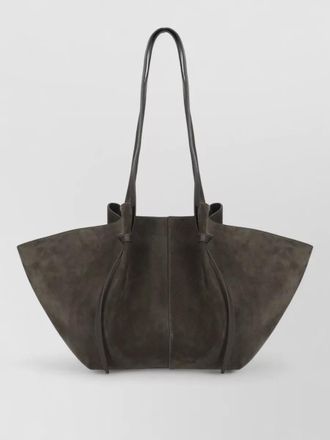 Yuzefi suede leather shoulder shopping bag