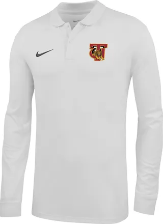 Nike Mens College (Tuskegee University) Dri-FIT Long-Sleeve Polo in White | ZM04PYTUSU26-WHT