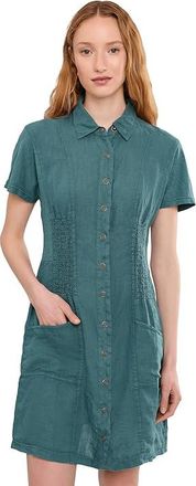 Xcvi Mikel Dress Womens Dress Dark Night : LG (US 12-14), Linen