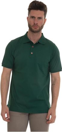 Kiton Polo Shirt met Korte Mouwen - Heren - Polos - Groen - L - Katoen - Tops