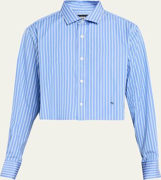 HommeGirls Stripe Cropped Shirt