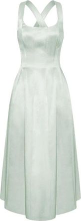 Philosophy di Lorenzo Serafini Long Duchesse Jurk - Dames - Feestkleedjes - Groen - M - Kleedjes
