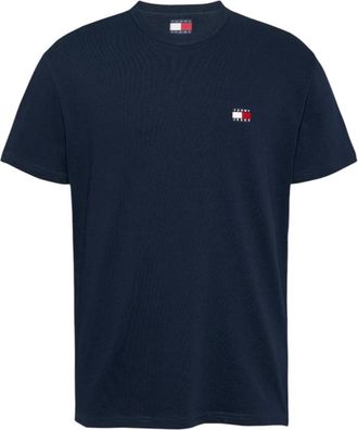 Tommy Jeans Blauw Katoenen T-shirt voor Mannen - Heren - T-shirts - Blauw - S - Katoen - Tops