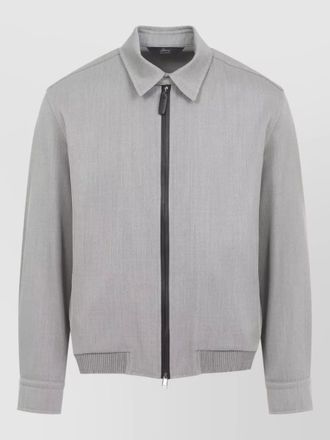 Brioni zip up wool blouson jacket