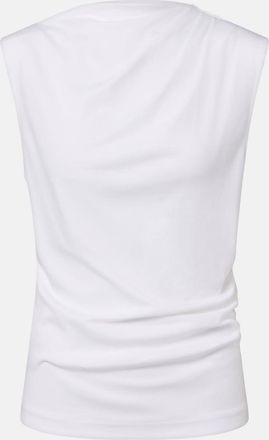Vince Draped cotton jersey top