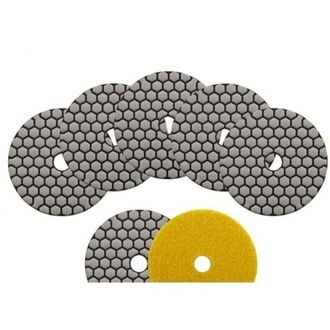 OEM Almohadillas De Pulido De Diamante - Paquete De 7 Almohadillas De Pulido De Diamante Secas De 4/100 Mm Para M&aacute;rmol, Granito, Piedra Y Hormig&oacute;n - Crezu