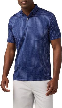 Mizzen+Main Versa Trim Fit Midnight Navy Dot Polo at Nordstrom, Size X-Large