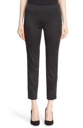 Lafayette 148 New York Stanton - Belle Satin Pants in Black at Nordstrom Rack, Size 12